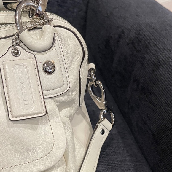 Ivory Leather Coach Kristin Satchel - Picture 4 of 16